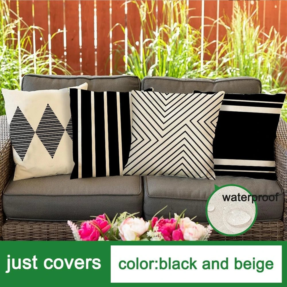 Boho Waterproof Throw Pillow Covers