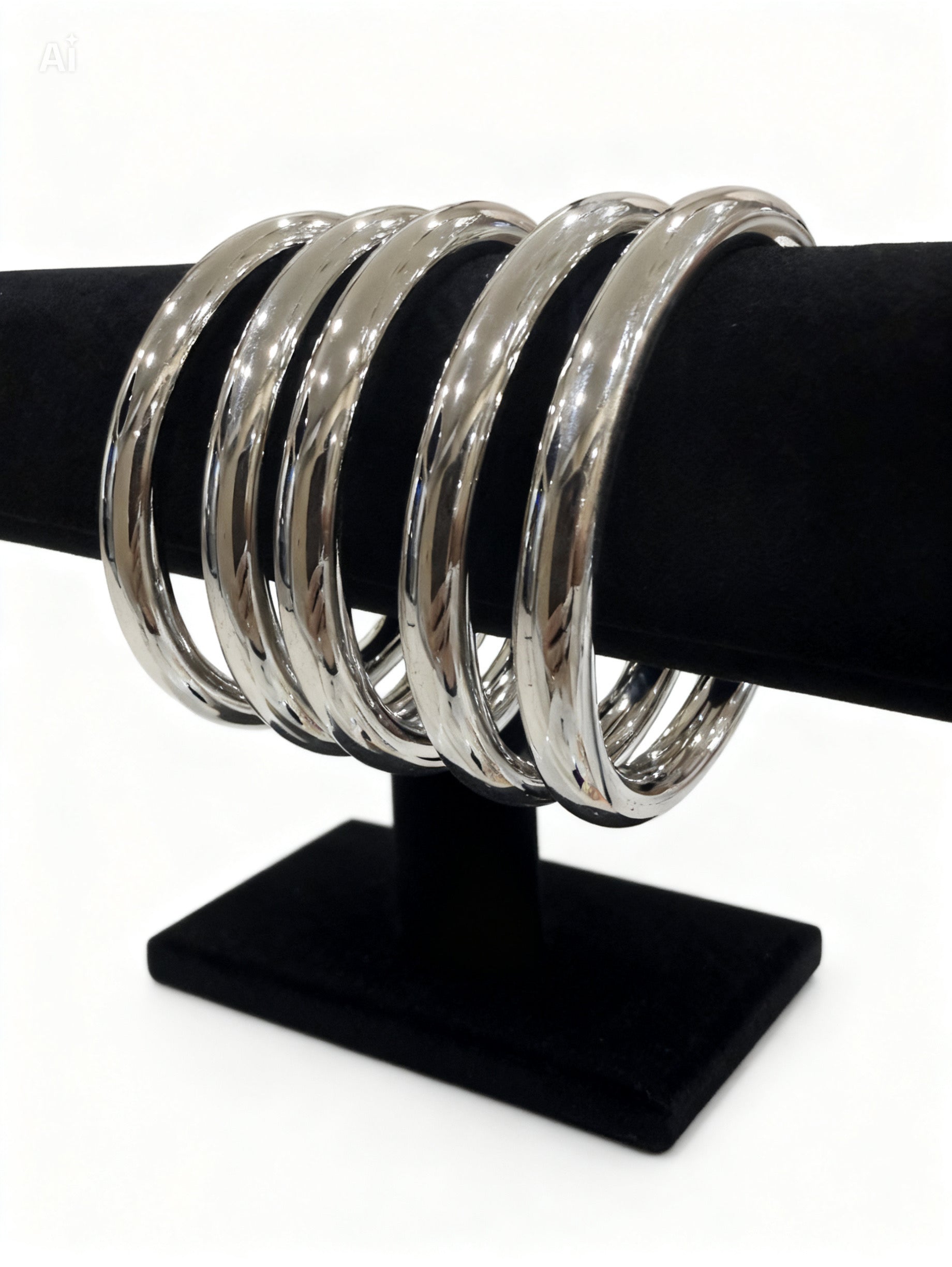 Smooth Round Bangle Stack Set