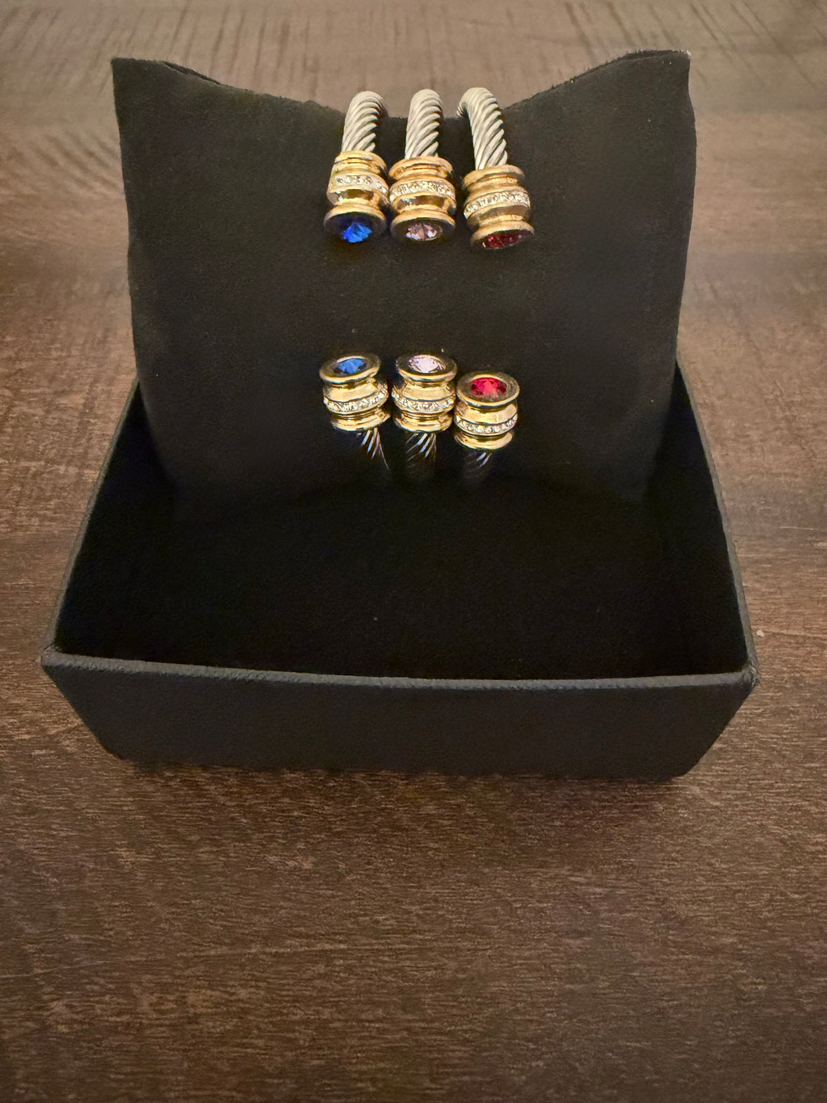 Two-Tone Cable Cuff Bracelet