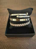 Silver-Tone Stacking Bangle Set