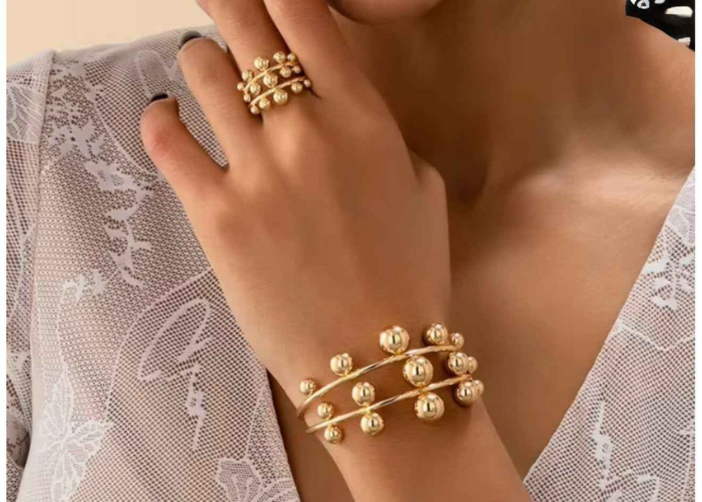 Luxe Ball Bracelet & Ring Set