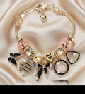 Black Bow Charm Bracelet