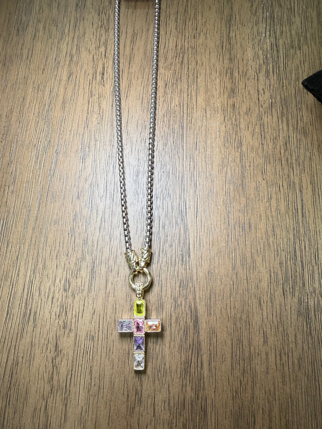 Multi-Color Cross Necklace
