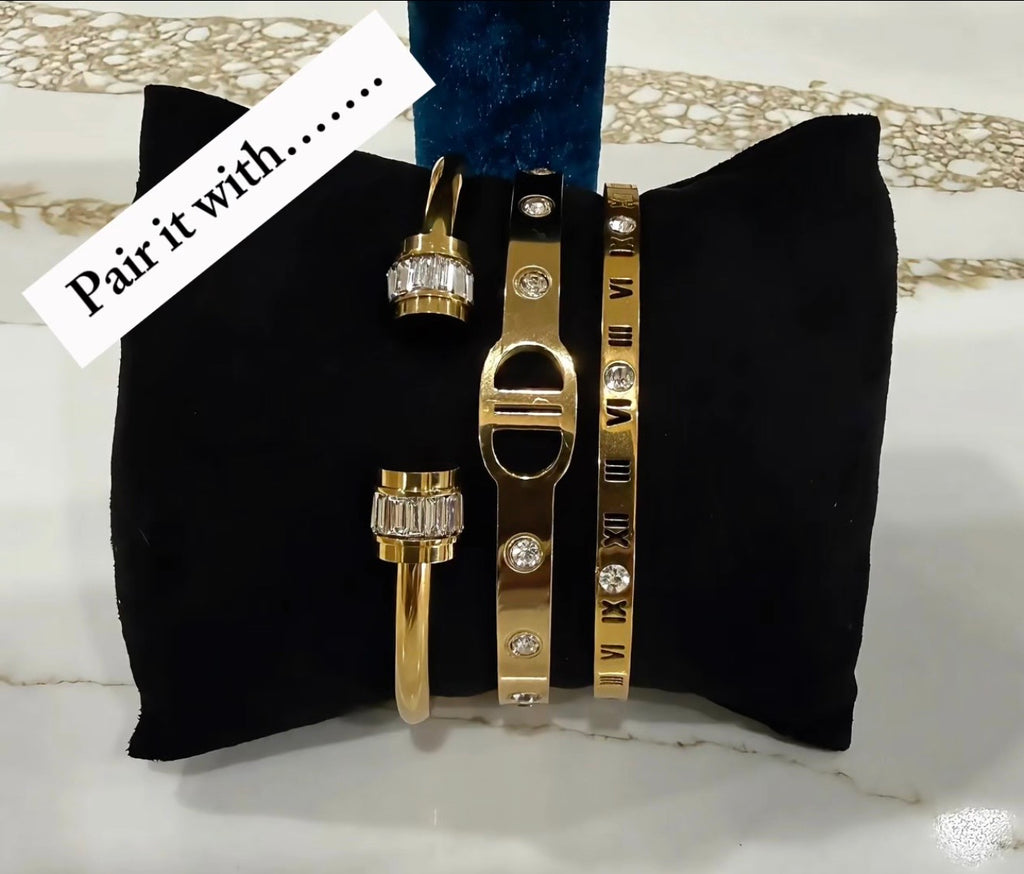 18K Gold Plated Bangle Bracelet