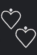 Rhinestone Heart Earrings