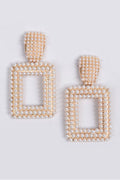 Ivory Square Pearl Earrings