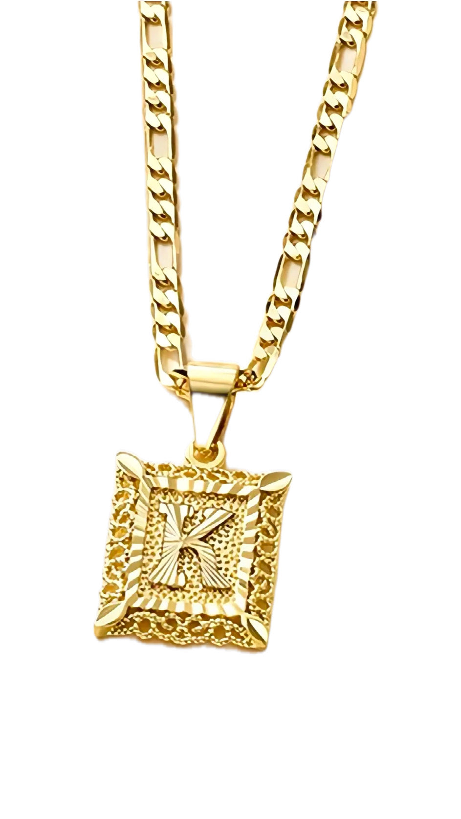 Initial Sq Necklace