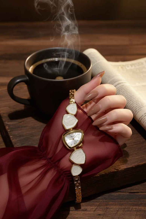 Asymmetrical Cream Bracelet Watch