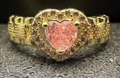 Pink Heart Rollie Ring