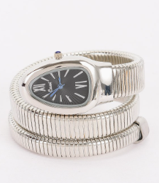 Oval Dial Coil Wrap Watch