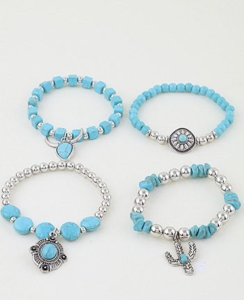 Antique Charm Beaded Bracelet
